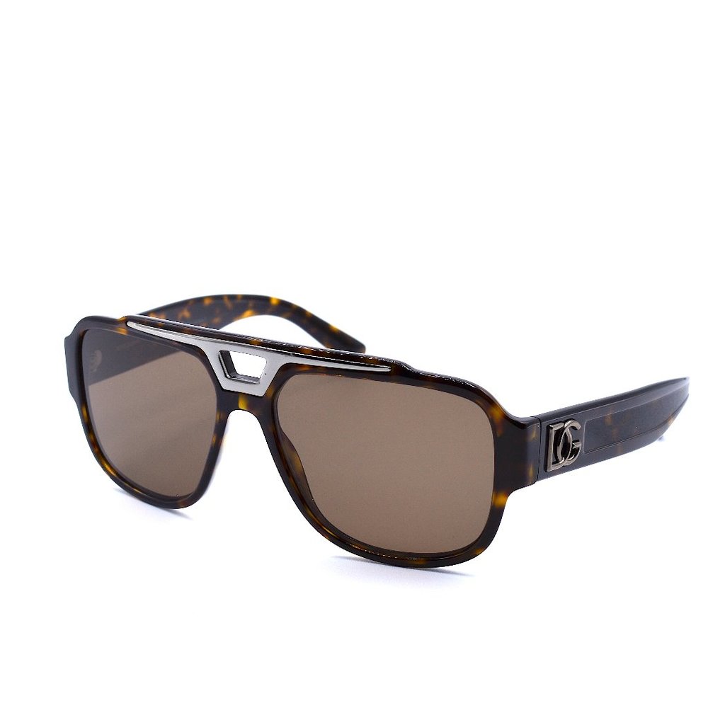 NEW DOLCE&GABBANA DG4389 502/73 HAVANA DARK BROWN AUTHENTIC SUNGLASSES - Picture 6 of 12